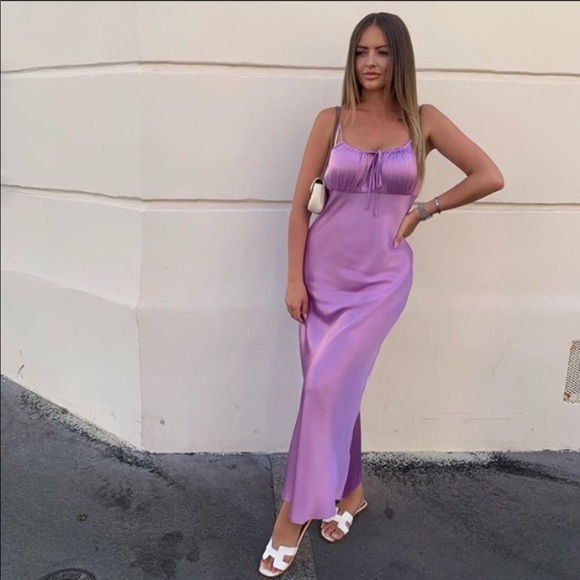 Last 1🔥 NWT Zara lilac purple satin dress - Picture 14 of 14